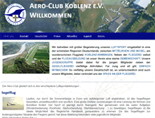Tablet Screenshot of aeroclub-koblenz.de